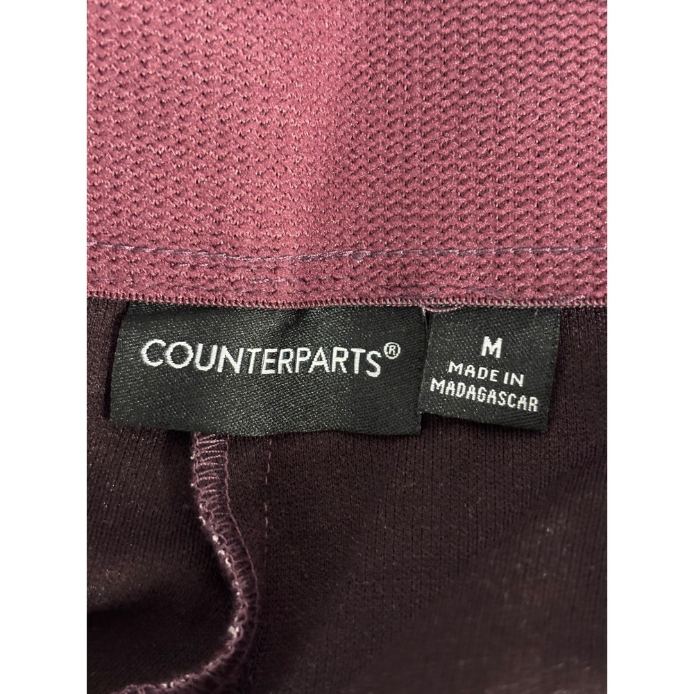 Counterparts Womens Plum Textured Pull On Bootcut Dress Pants Mid Rise M NWT - Picture 2 of 4